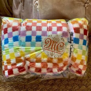 Rainbow Minky Couture Designer Blanket (send offers)
